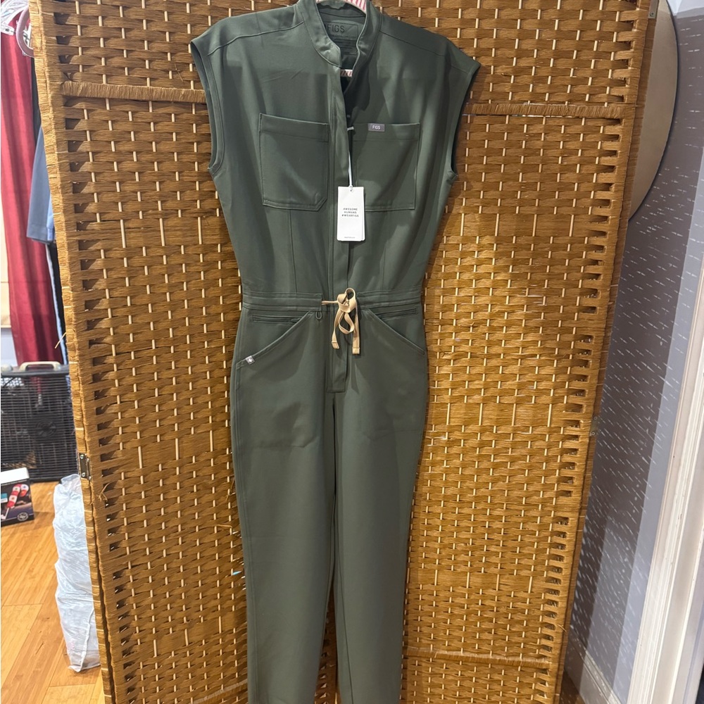 Figs Forest Green Utility Jumpsuit